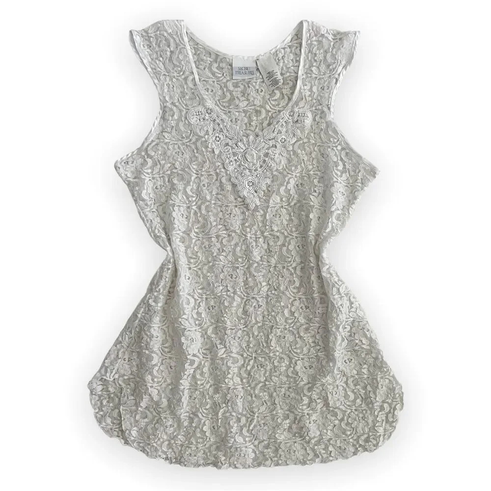 Vintage Secret Treasures Lace Mini Slip Dress
